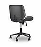 Офісне крісло стілець на колесах з екошкіри Just Sit Tores. Колір чорний, фото 3