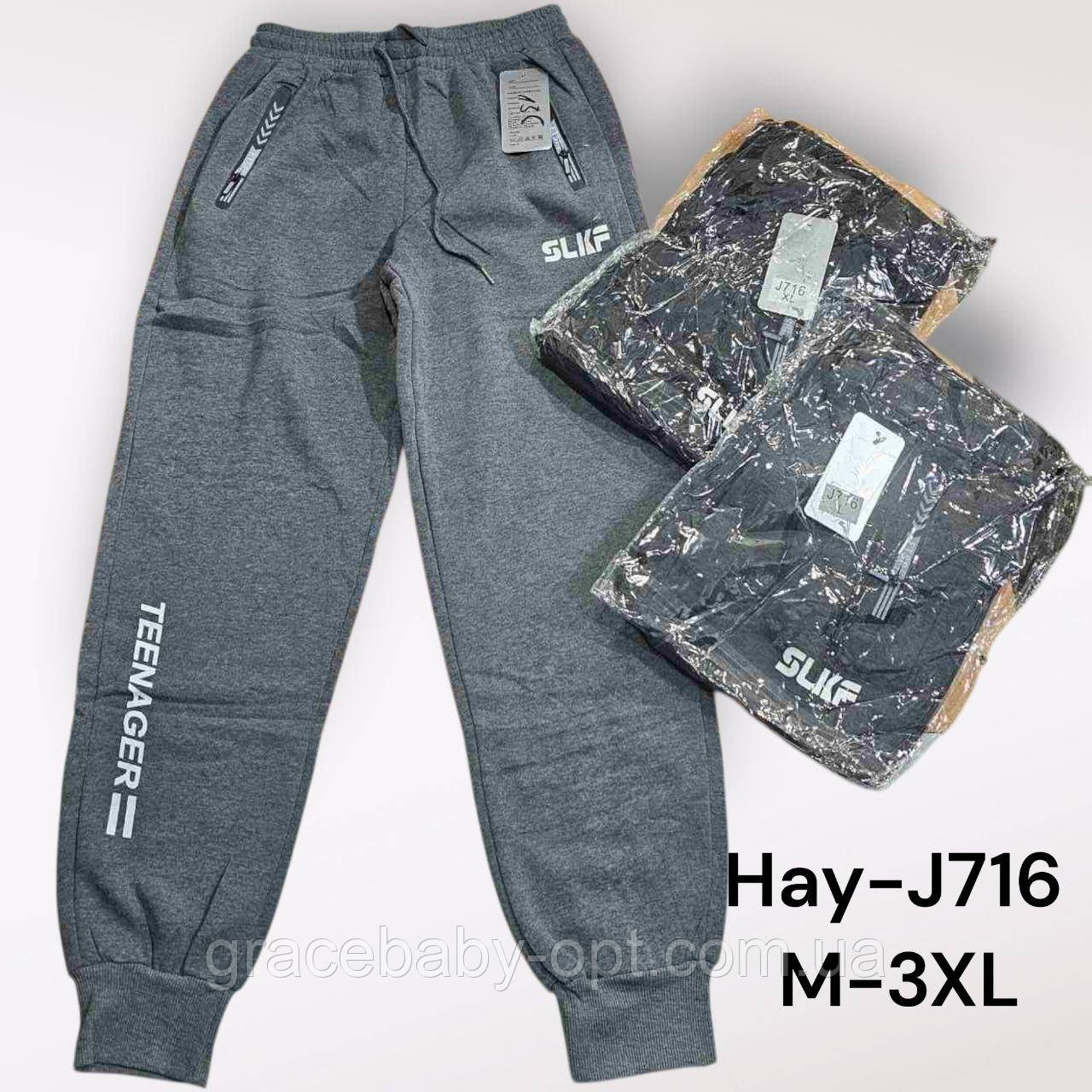 Спортивні утеплені штани чоловічі оптом, М-3XL рр, No Hay-J716, фото 1