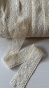 Мереживо бавовняне, колір айворі, ширина 4см