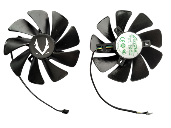 Вентилятор (кулер) Apistek 56434 для відеокарти Zotac AMP Edition GTX1080 TI 1070 TI комплект 2шт (GAA8S2U), фото 1