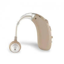Акумуляторний завушний слуховий апарат підсилювач слуху з функцією Bluetooth бежевий, фото 2
