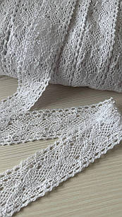 Мереживо бавовняне, колір білий, ширина 4см