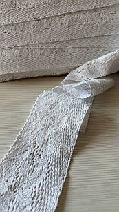 Мереживо бавовняне, колір білий, ширина 8см