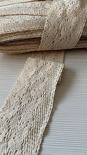 Мереживо бавовняне, колір айворі, ширина 8см