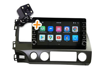 Магнітола для Honda Civic 2006-2011 Android 4/64 ГБ з кнопками | 4G, 8-ядер, CarPlay, Bluetooth, камера
