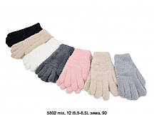 Жіночі рукавички, подвійні (6.5-8.5) купити гуртом від складу 7 км Одеса