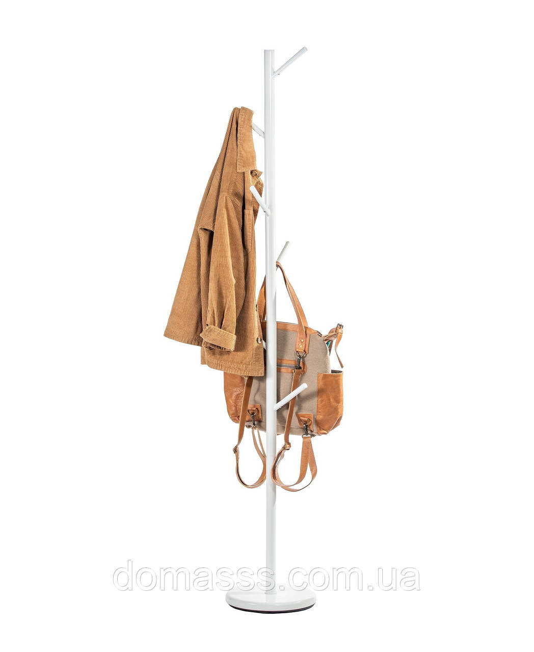 Вішалка кактус металева для одягу, колір білий (28х28х168см), фото 1