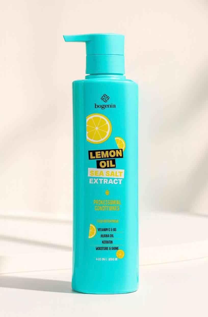 Кондиціонер для волосся Lemon Oil & Sea Salt Bogenia,450 мл, фото 1