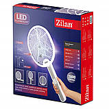 Акумуляторна електрична ракетка для знищення комах Zilan ZLN7088 із вбудованим акумулятором та світлодіодною підсвіткою, фото 2