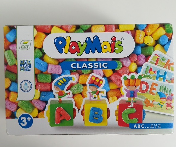 Кукурудзяний конструктор натуральний і універсальний PLAY AND LEARN (навчальний) "ABC" Play Mais (160250), фото 1