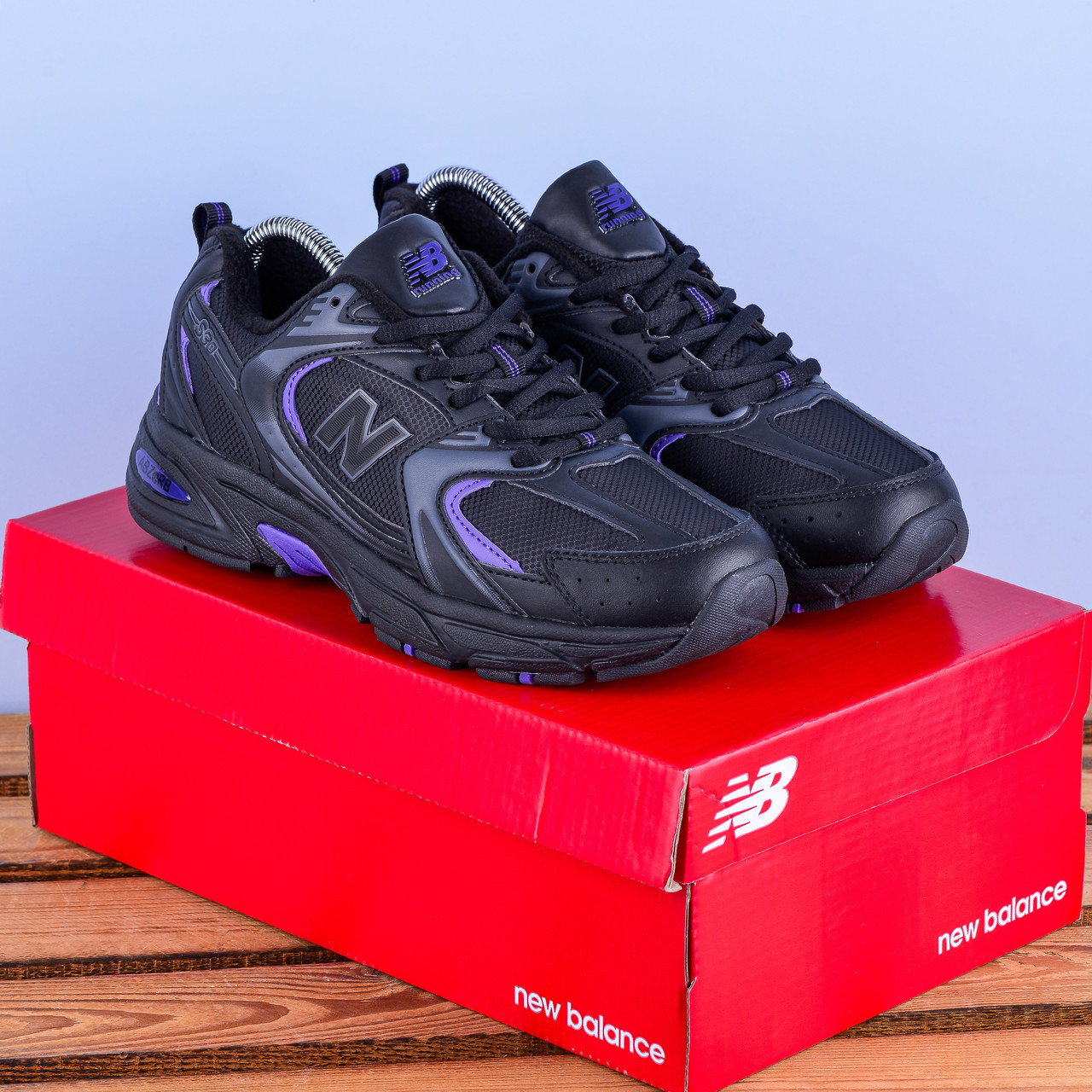 ТЕРМО Зимові кросівки New Balance 530 чорні з фіолетовим, фото 1