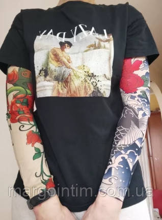 Забитий рукав / Тату рукав / Рукав з 2D принтом / Імітація тату /Прикол / Подарунок другові / Сувенір, фото 1