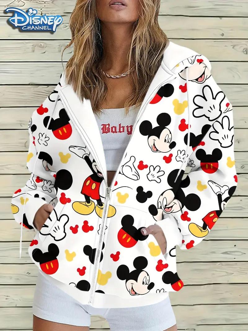 Жіноча тепла толстовка на молнії зі Мікі Маусом, фото 1