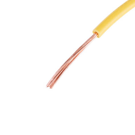 Дріт багатожильний 1mm2 (18AWG, 7xD0.43mm) жовтий, 1 м, фото 1