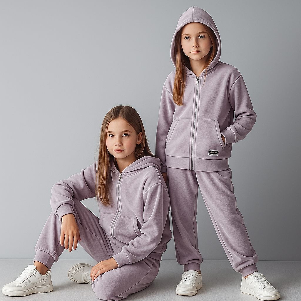 Велюровий Костюм на Дівчинку 134-158 см 003646 Фрез світлий