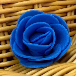 Троянда латексна (фоаміран), бутон 3 см - синій