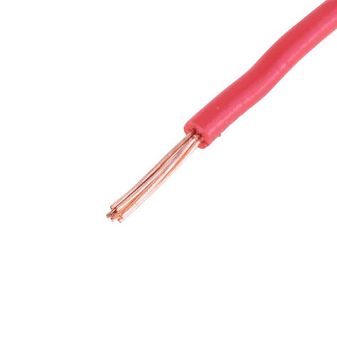Дріт багатожильний 1mm2 (18AWG, 7xD0.43mm) червоний, 1 м, фото 1