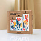 Підсвічники 3 шт Квіткові барви (білий колір) bsv0014, фото 2