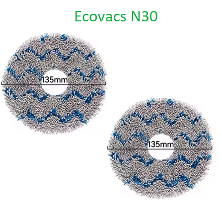 Серветки ганчірки для робота-пилососа Ecovacs Deebot N30 Omni / N30 Pro 1шт, фото 1
