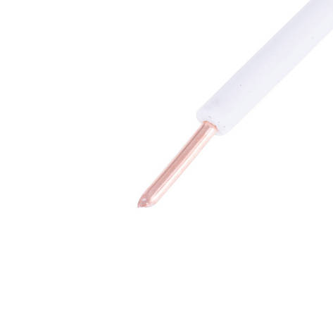Дріт одножильний 0.5mm2 (20AWG, 1xD0.8mm) білий, 1 м, фото 1