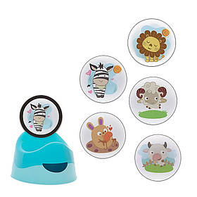 Термонаклейки для привчання до горщика дитячі для малюків багаторазові набір з 5 штук  MegaZayka тварини