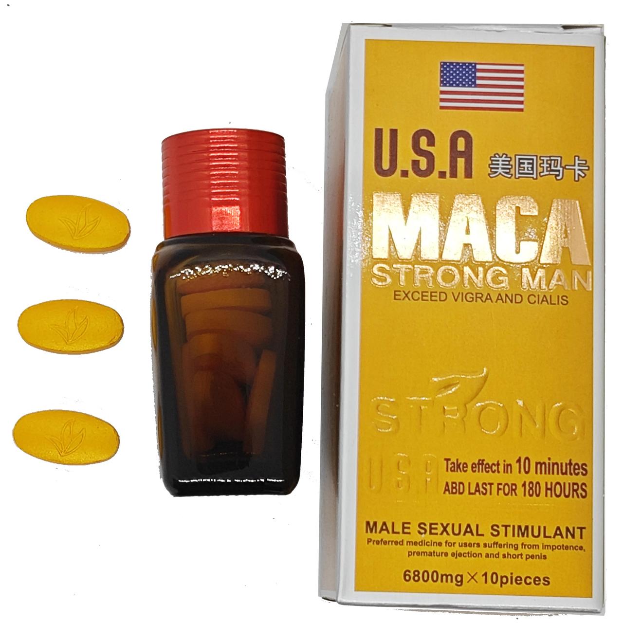Мака Стронг Мен таблетки для підвищення потенції у чоловіків 10 шт, фото 1
