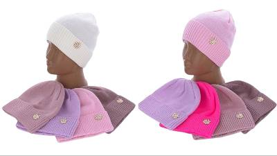 В'язана шапка без флісу для дiтей (р-р: 46-50) R3 рiзнi кольори. вир-во Україна., фото 1