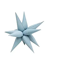 Фольгована кулька "3D зірка" baby blue (65х65см) 1шт.