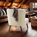 Коктейльне крісло Teddy Robina з приємною тканиною букле, фото 4