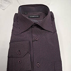 Чоловіча сорочка G-Faricetti модель 9840-1 фіолетово-сіра смужка