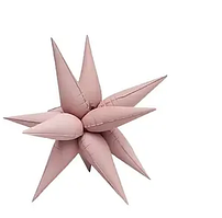 Фольгована кулька "3D зірка" карамель сатин (65х65см) 1шт.