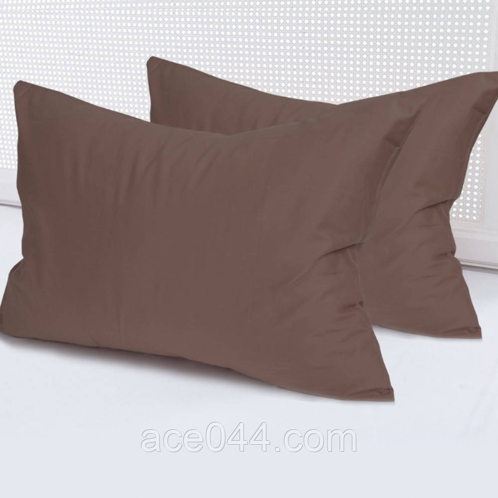 Наволочка 50х70 сатин Ярослав темно-коричнева, фото 1
