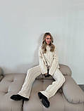 В'язаний трикотажний костюм жіночий кофта та штани Оверсайз 42-46, фото 2