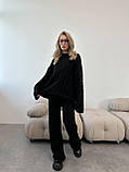 В'язаний трикотажний костюм жіночий кофта та штани Оверсайз 42-46, фото 4