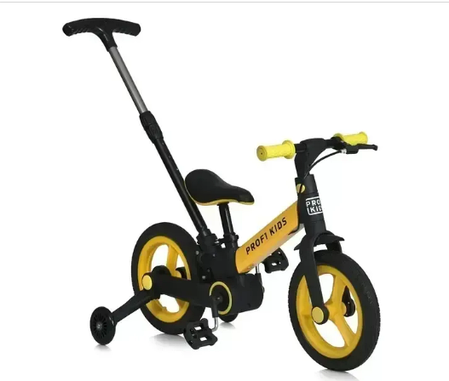 Дитячий велосипед-трансформер PROFI KIDS 12 дюймів MB 1021-4 жовтий, фото 1