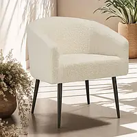 Ексклюзивне крісло для відпочинку Mysig, бежева тканина букле