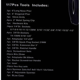 Набір ручного інструменту 117 шт. Kraft&Dele KD10831 професійний набір інструментів riven