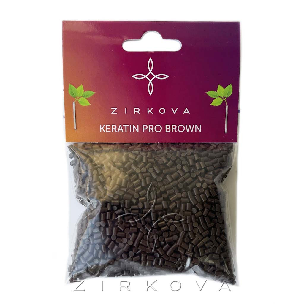 Італійський Кератин для Нарощування Волосся Коричневий, 50 грам, фото 1