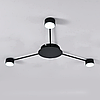 Люстра RAY SLIM 3xGX53 BLACK чорна Luminaria (стельовий світильник під 3 змінні LED лампи GX53) Ø670x55мм, фото 4