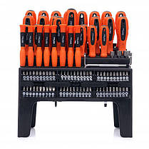 Набір викруток з комплектом біт 100 шт. Kraft Dele KD10957 набір викруток із бітами для ремонту, фото 2