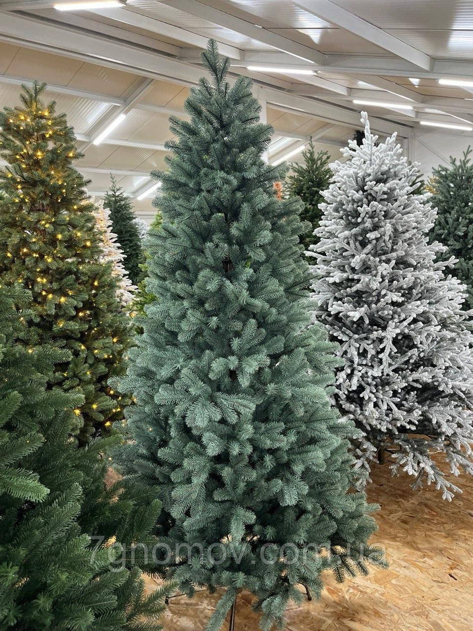 Ялинка штучна лита на металевих крабах Таціано блакитна 1.20 - 3.00 м.