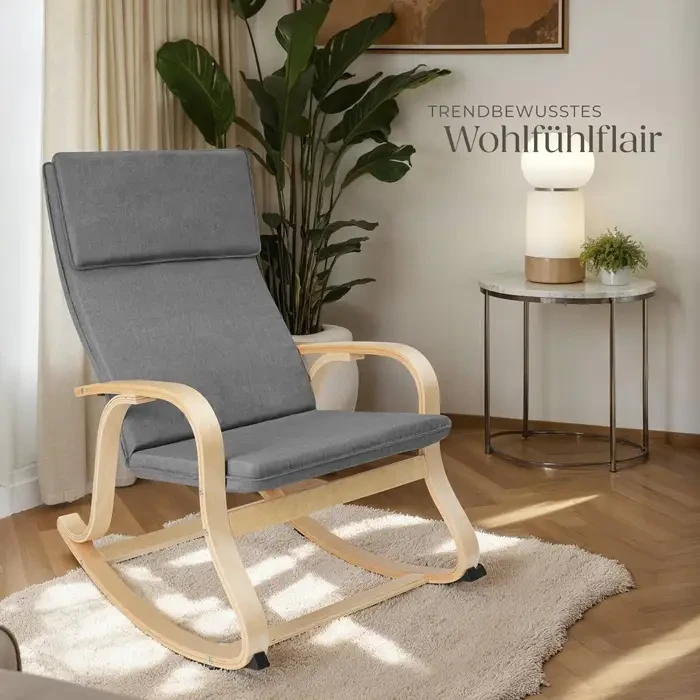 Крісло-гойдалка для релаксу Roca світло-сіре