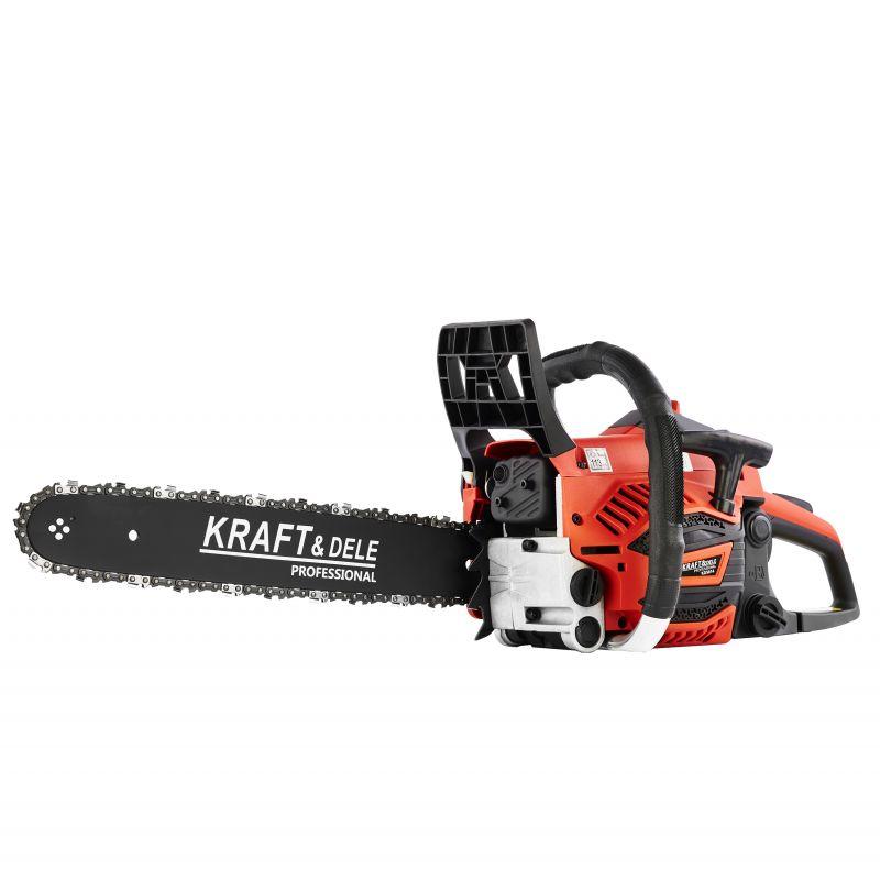 Бензинова ланцюгова пила 4,3 к. с./40 см Kraft&Dele KD5014 бензопила для дому riven, фото 1