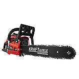 Бензинова ланцюгова пила 4,3 к. с./40 см Kraft&Dele KD5014 бензопила для дому riven, фото 8
