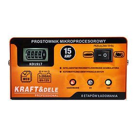 Автомобільний зарядний пристрій 15 А 6-12В Kraft&Dele KD1917 автомобільний зарядний пристрій riven