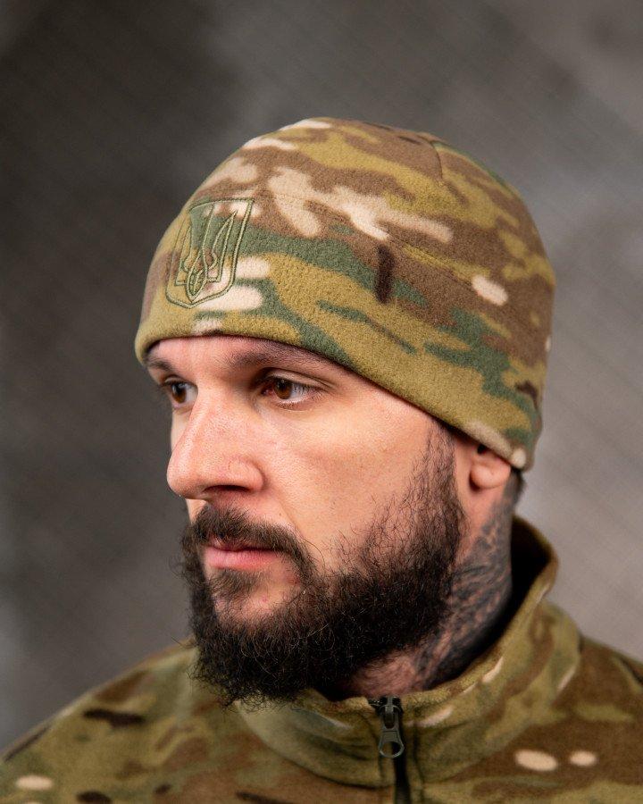 Флісова шапка Герб мультикам ВТ7658, фото 1