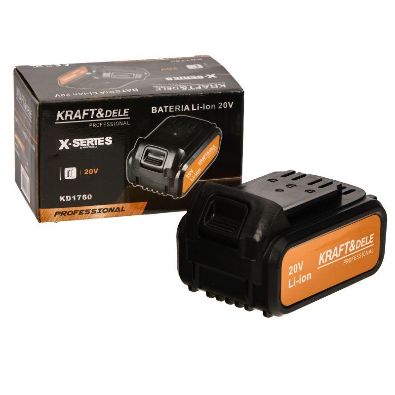 Акумулятор для шуруповерта 20В, 4000 мАг Kraft&Dele KD1760 акумулятор для електроінструментів, фото 1