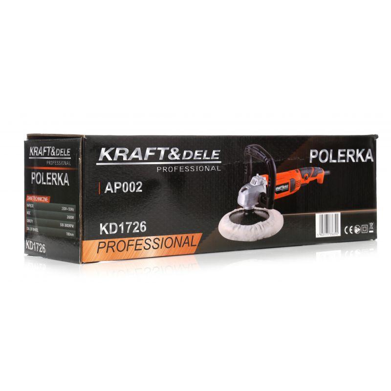 Полірувальна машина для лакофарбового покриття 2600W, 230 В Kraft&Dele KD1726 полірувальна машина