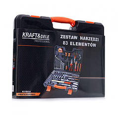 Напівпрофесійний набір інструментів 83 шт Kraft&Dele KD10464 набір інструментів стандарт