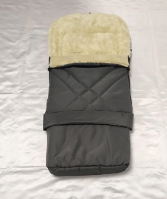 Дитячий зимовий конверт з подовженням у коляску та санки сірий, фото 1